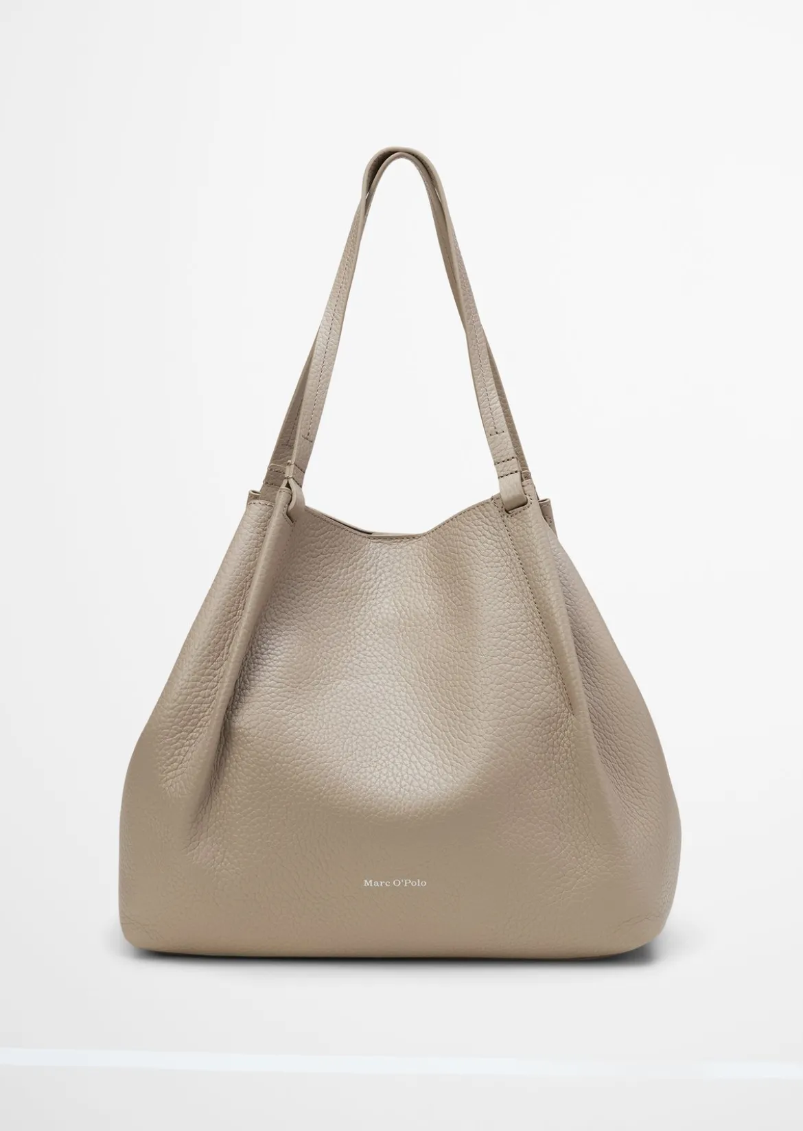 Shopper medium aus genarbtem Rindleder