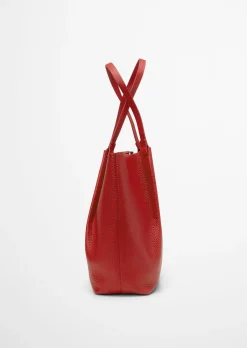 Shopper medium aus genarbtem Rindleder