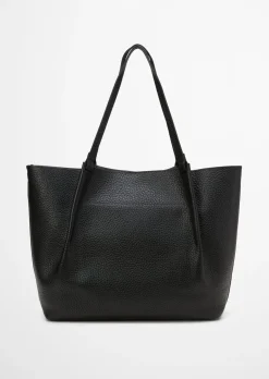 Shopper medium aus genarbtem Rindleder