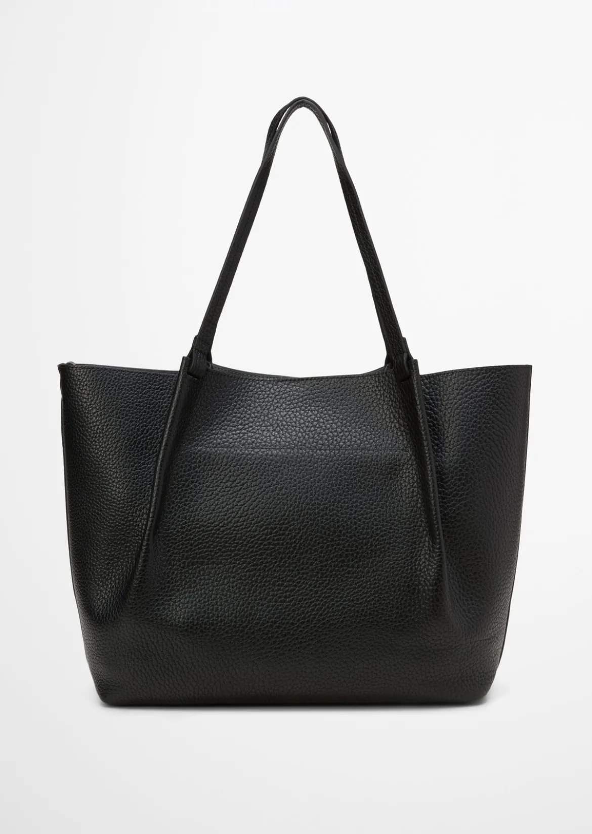 Shopper medium aus genarbtem Rindleder