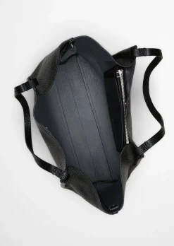 Shopper medium aus genarbtem Rindleder