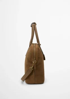 Shopper medium aus weichem Velours-Rindleder