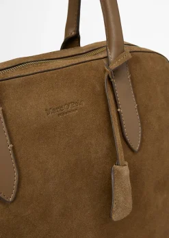Shopper medium aus weichem Velours-Rindleder