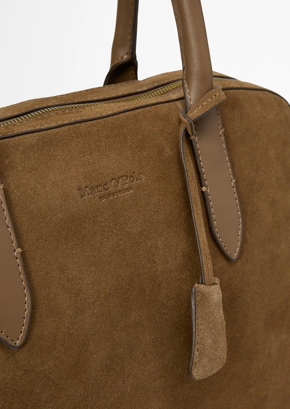 Shopper medium aus weichem Velours-Rindleder