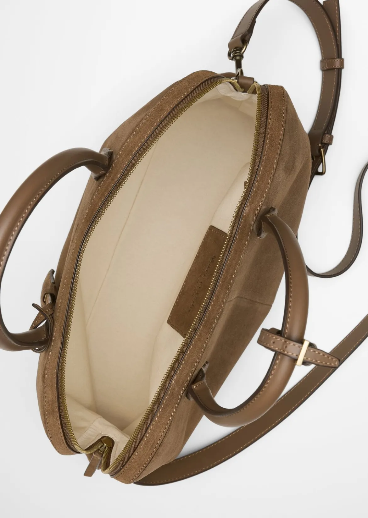 Shopper medium aus weichem Velours-Rindleder