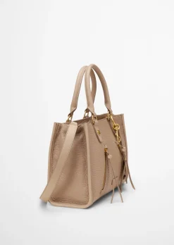 Shopper small aus strukturiertem Schafleder