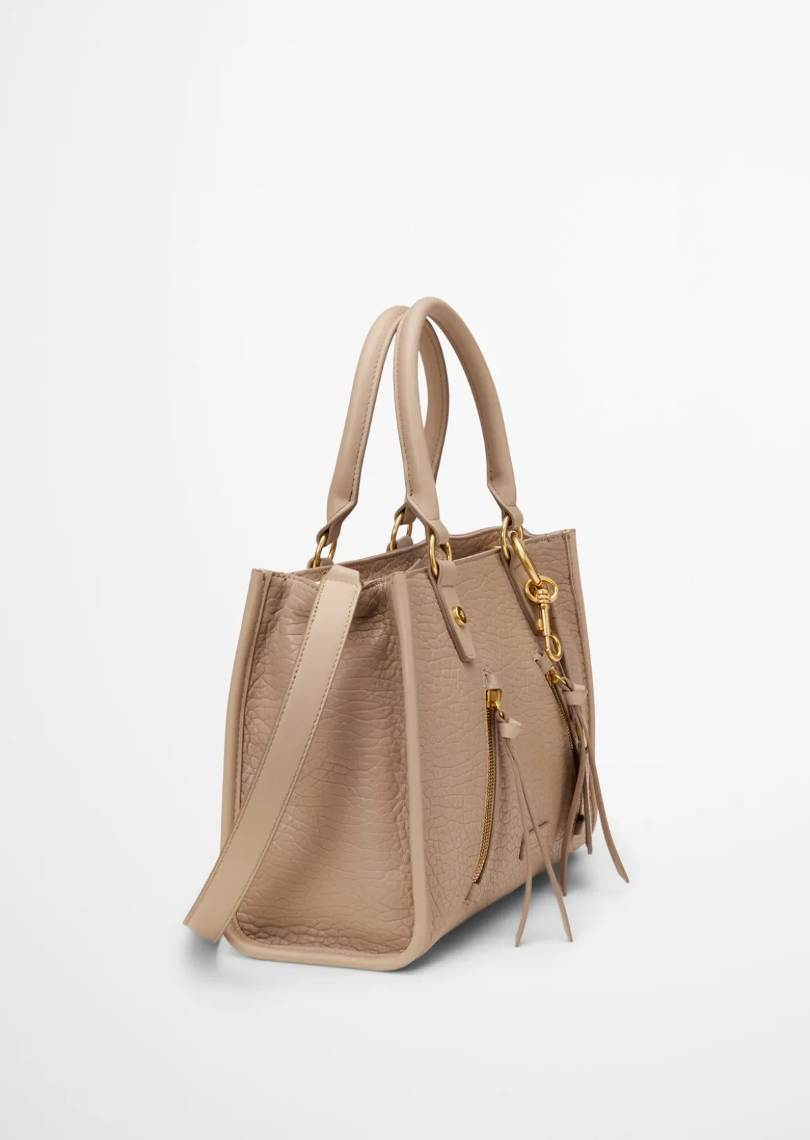 Shopper small aus strukturiertem Schafleder