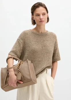 Shopper small aus strukturiertem Schafleder