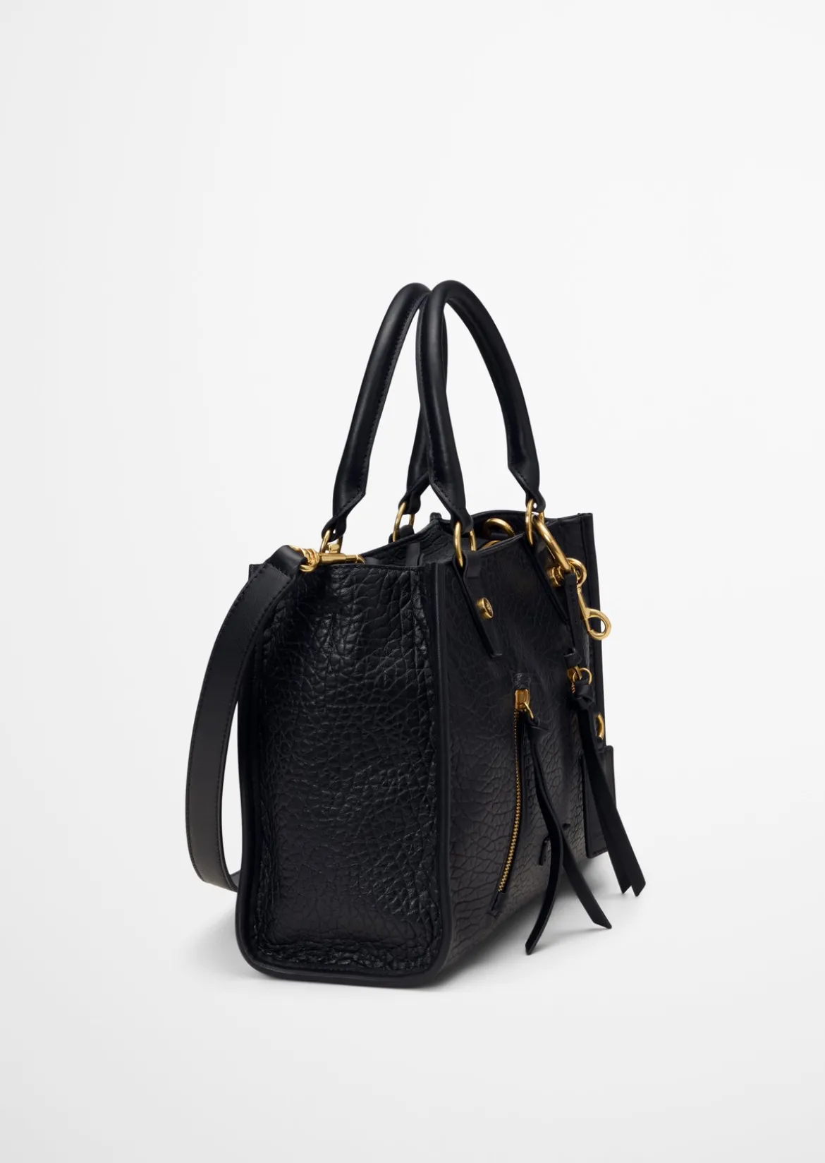 Shopper small aus strukturiertem Schafleder