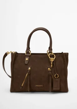 Shopper small aus weichem Veloursleder
