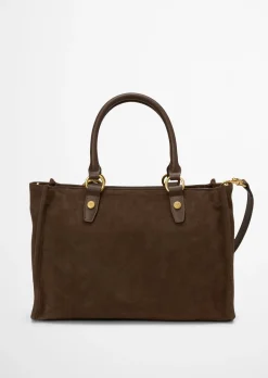 Shopper small aus weichem Veloursleder