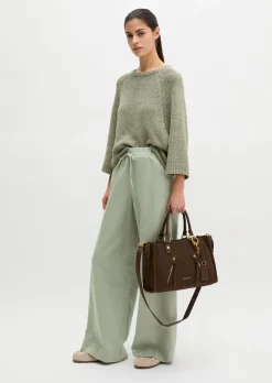 Shopper small aus weichem Veloursleder
