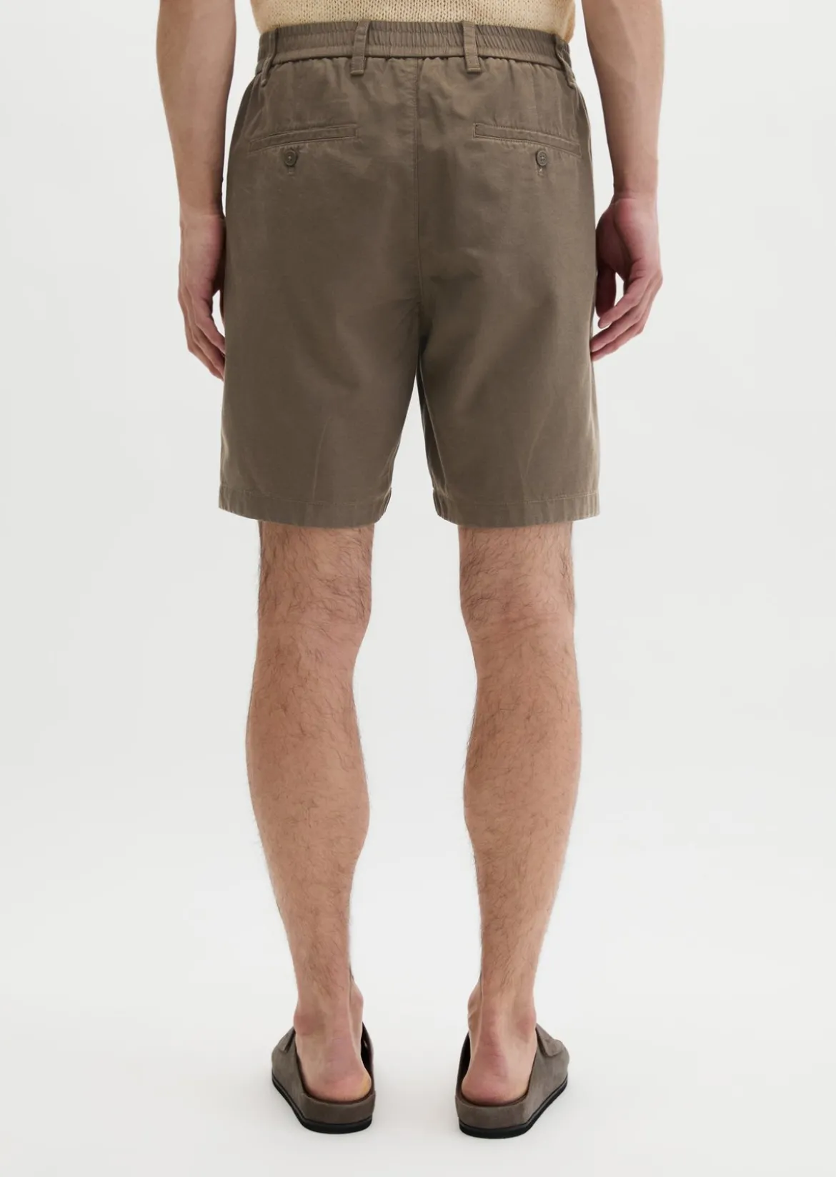 Shorts Model Eksjö Jogger pleats relaxed aus TENCEL™ Lyocell -Leinen-Mix