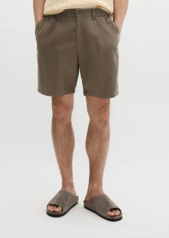 Shorts Model Eksjö Jogger pleats relaxed aus TENCEL™ Lyocell -Leinen-Mix