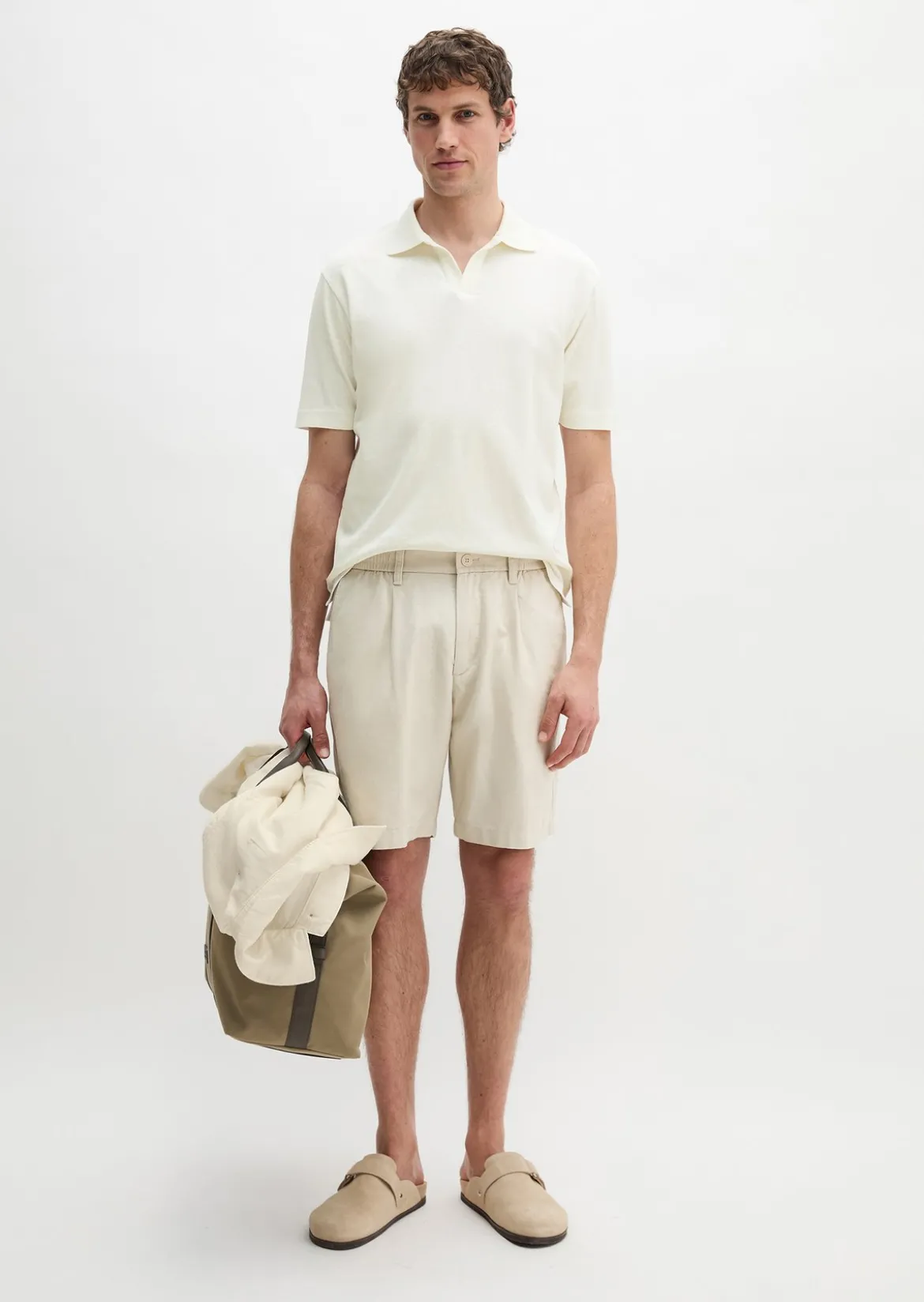 Shorts Model Eksjö Jogger pleats relaxed aus TENCEL™ Lyocell -Leinen-Mix