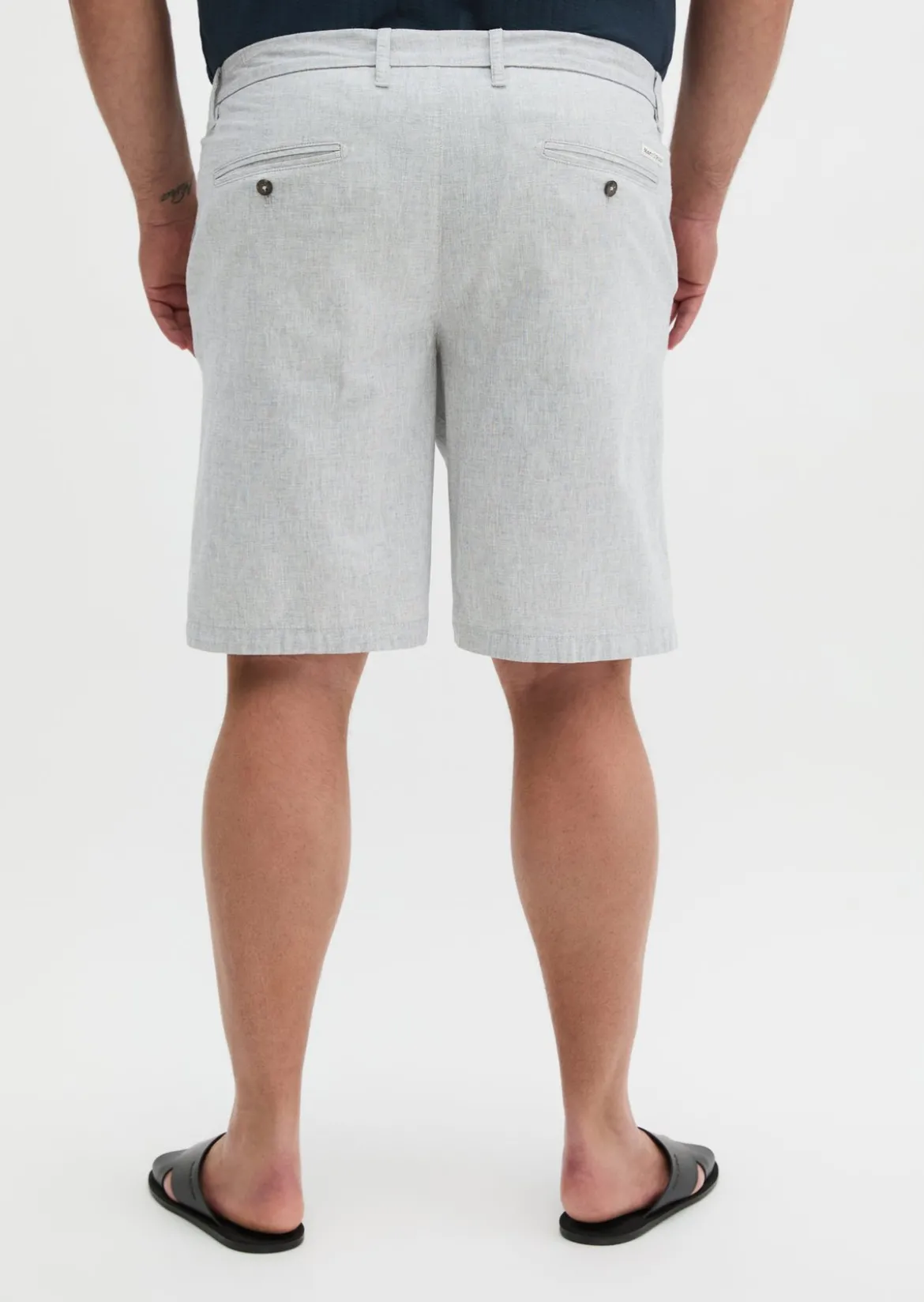 Shorts Model Reso Jogger regular aus Bio-Baumwoll-Leinen-Mix
