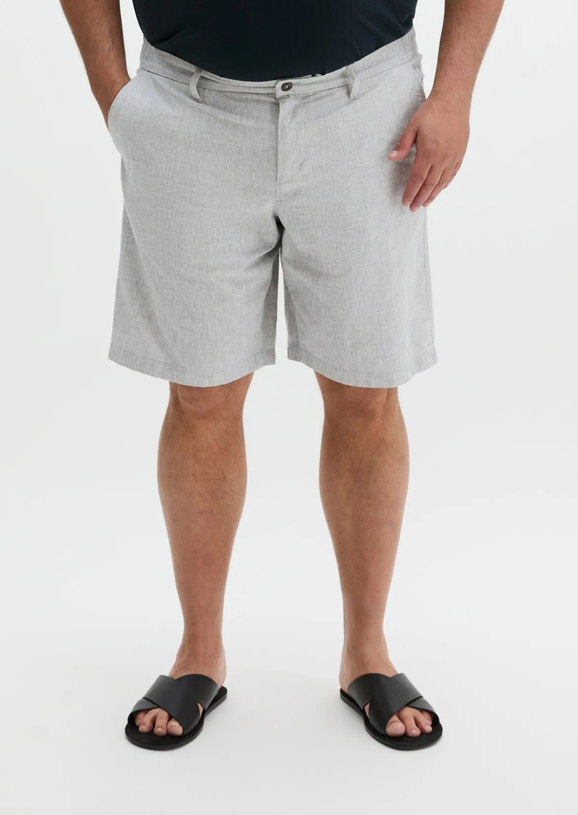 Shorts Model Reso Jogger regular aus Bio-Baumwoll-Leinen-Mix