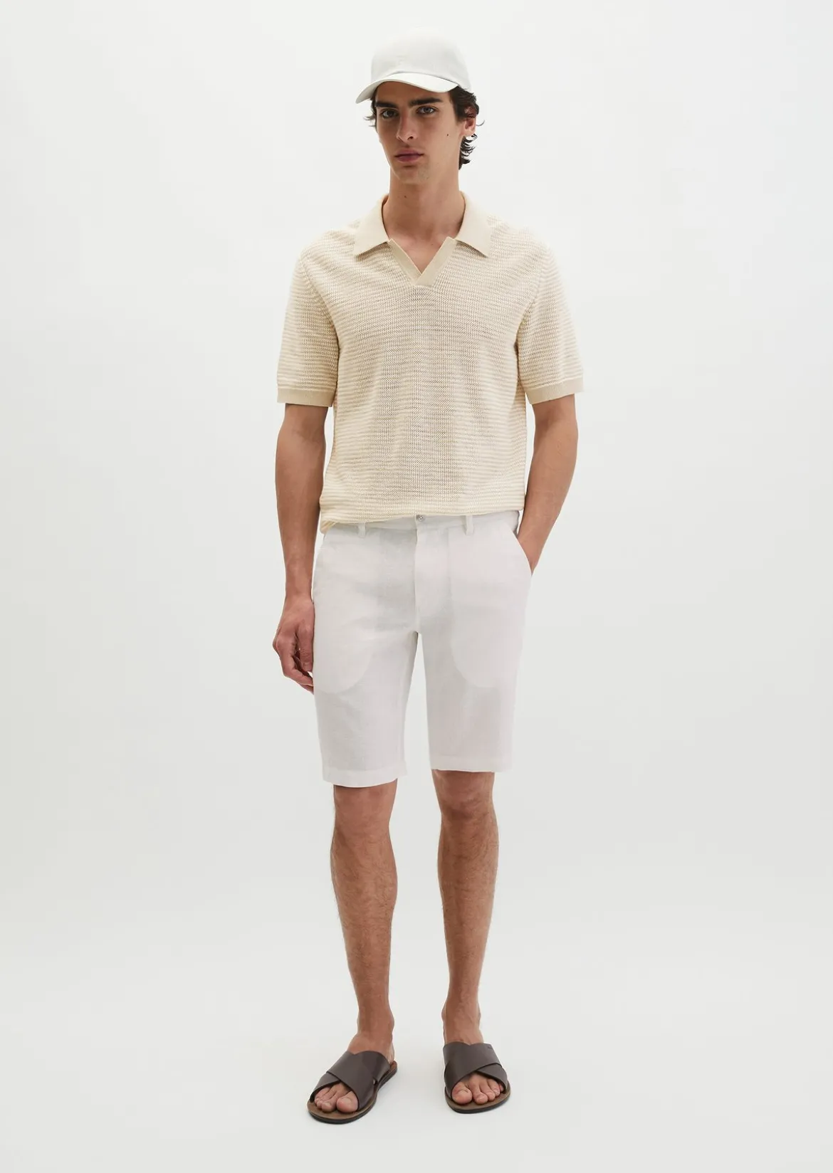 Shorts Model Reso Jogger regular aus europäischem Leinen