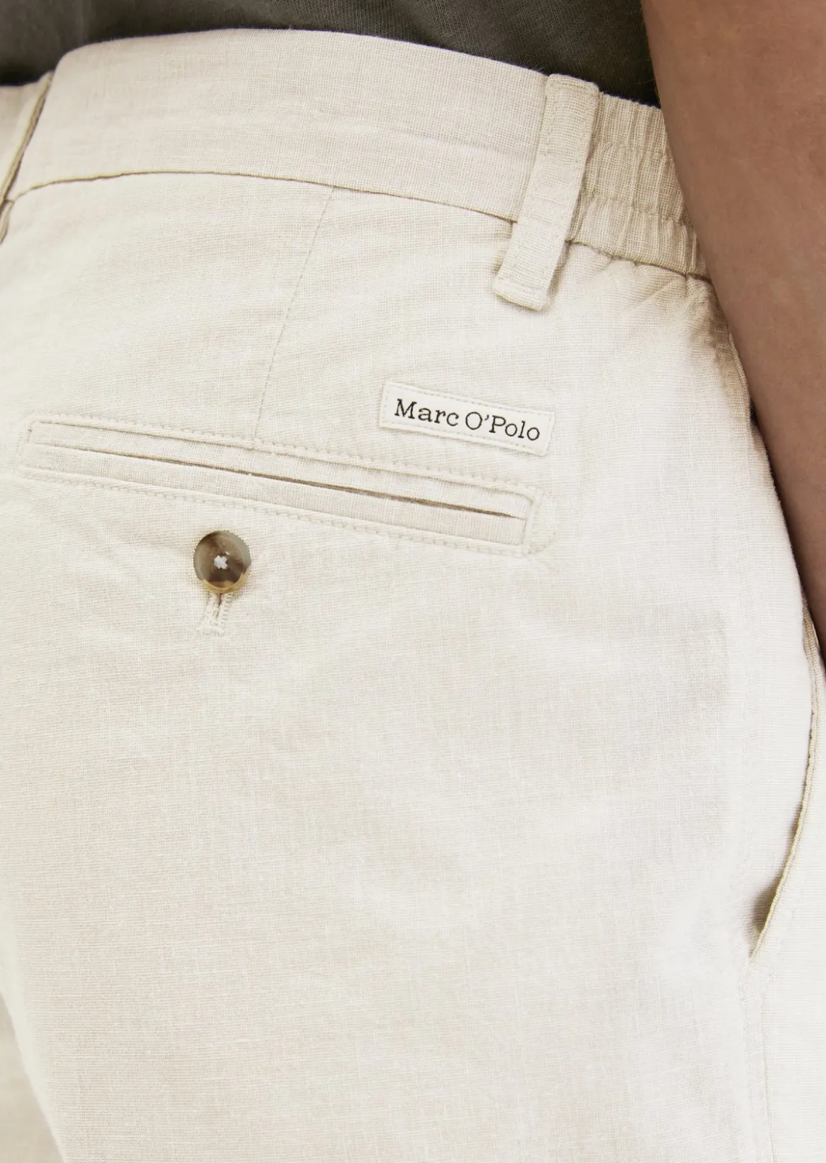 Shorts Model Salo slim aus Bio-Baumwoll-Leinen-Mix