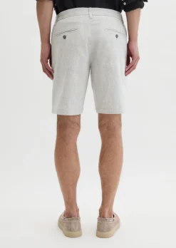 Shorts Model Salo slim aus Bio-Baumwoll-Leinen-Mix