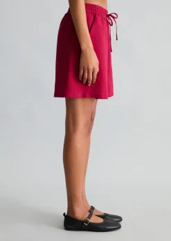 Shorts regular aus Leinen-Baumwolle-Mix