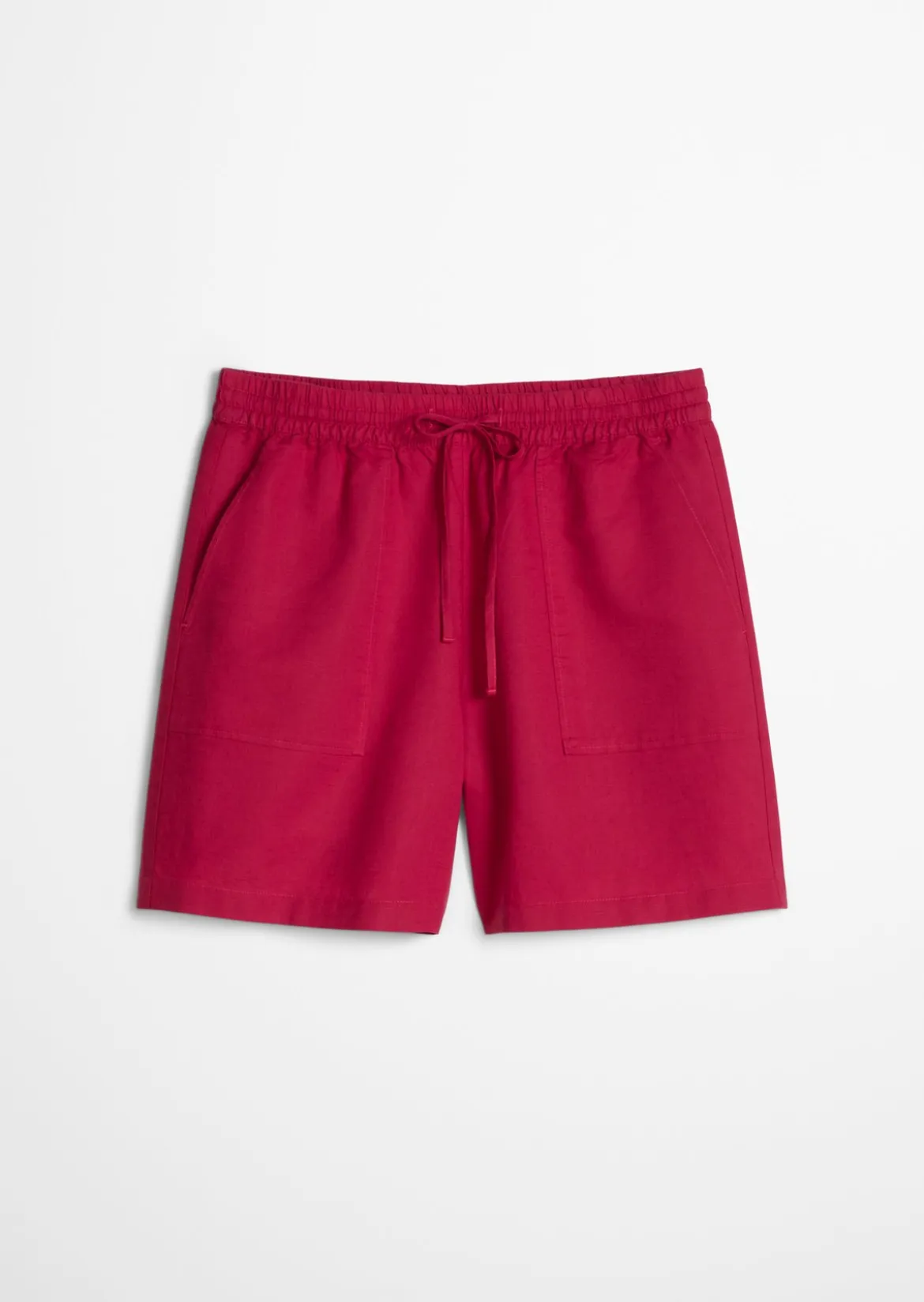 Shorts regular aus Leinen-Baumwolle-Mix