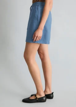 Shorts regular aus Leinen-Baumwolle-Mix