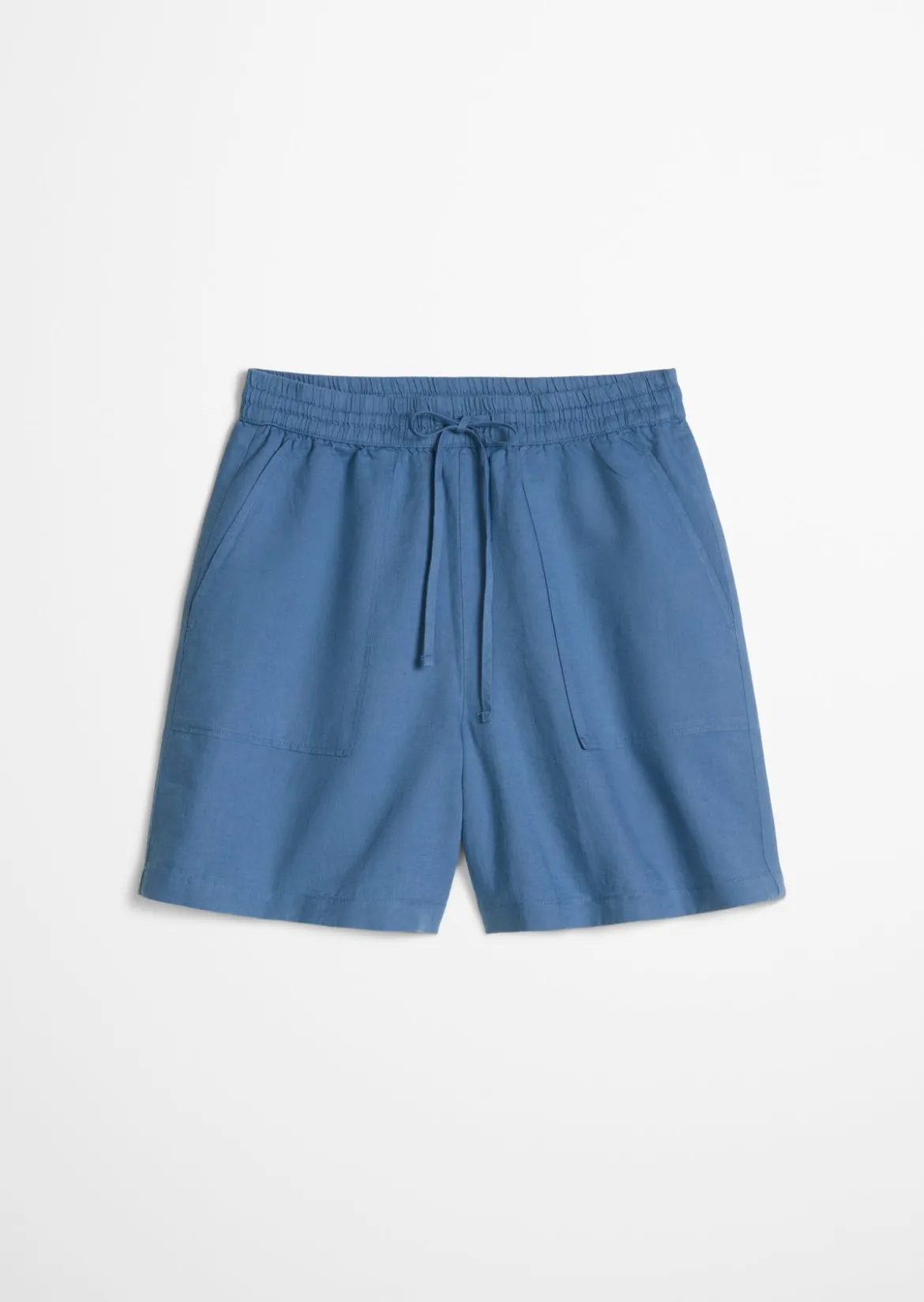 Shorts regular aus Leinen-Baumwolle-Mix