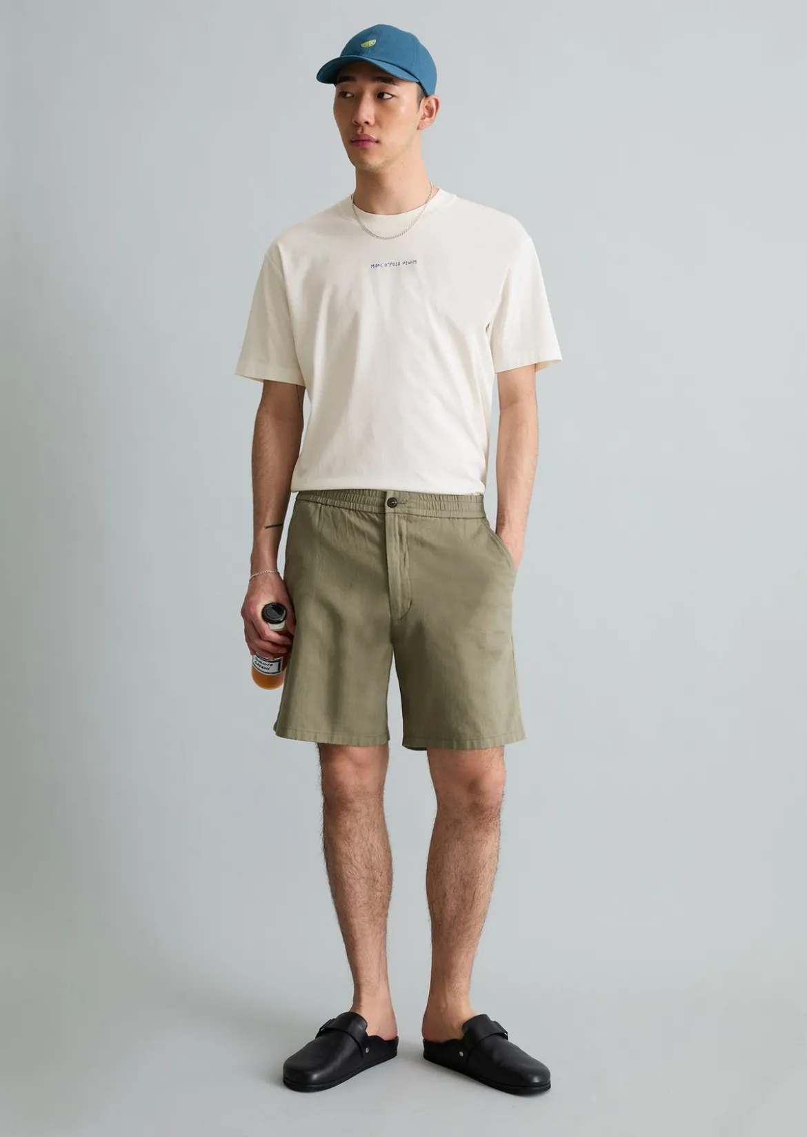 Shorts relaxed aus Bio-Baumwolle und Leinen