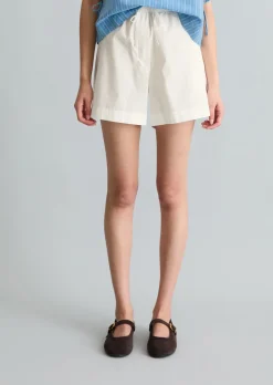 Shorts relaxed aus Papertouch-Popeline