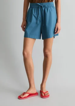 Shorts relaxed aus Papertouch-Popeline