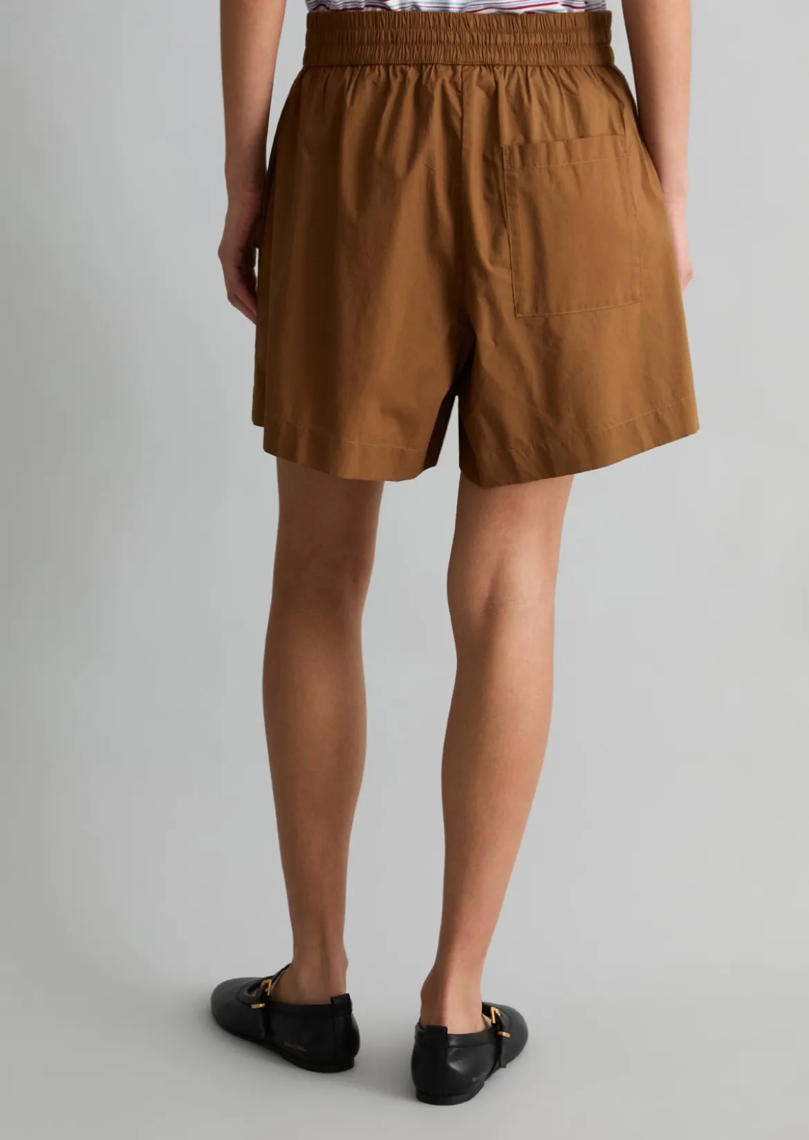 Shorts relaxed aus Papertouch-Popeline