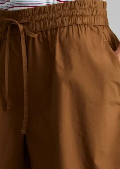 Shorts relaxed aus Papertouch-Popeline