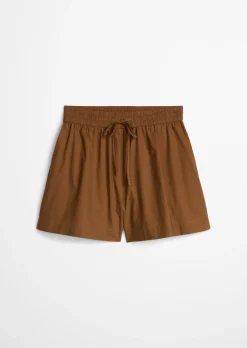 Shorts relaxed aus Papertouch-Popeline