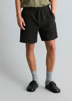 Shorts relaxed mit feiner Bouclé-Struktur