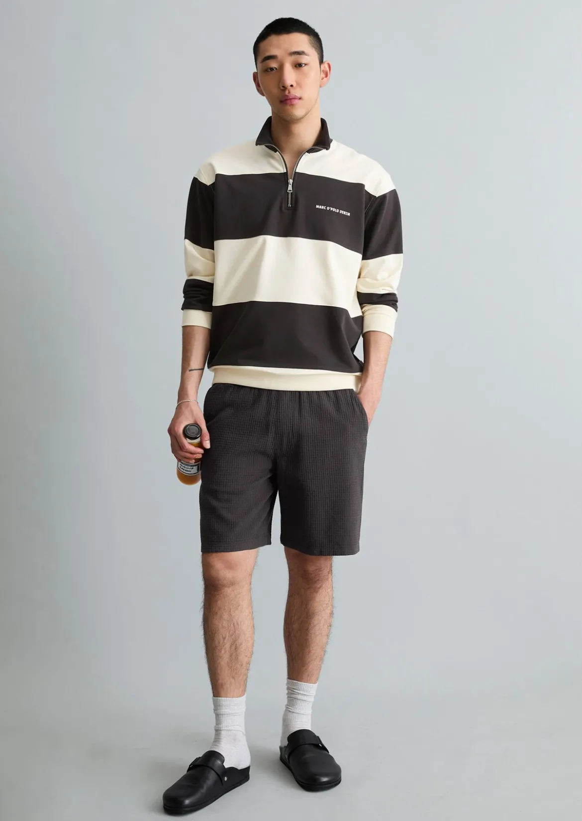 Shorts relaxed mit feiner Waffel-Struktur