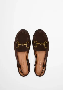 Slingback-Loafer Model Alva aus softem Veloursleder