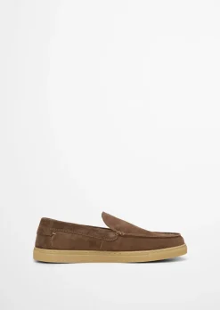 Slipper Model Karo aus Veloursleder