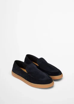 Slipper Model Karo aus Veloursleder