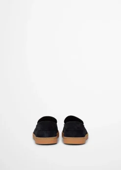 Slipper Model Karo aus Veloursleder