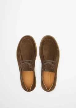 Slipper Model Karo im Wallabee-Stil aus Veloursleder
