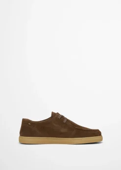 Slipper Model Karo im Wallabee-Stil aus Veloursleder
