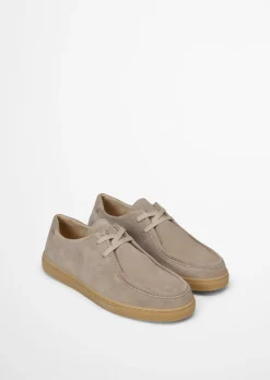 Slipper Model Karo im Wallabee-Stil aus Veloursleder