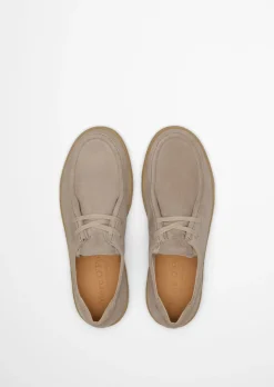 Slipper Model Karo im Wallabee-Stil aus Veloursleder