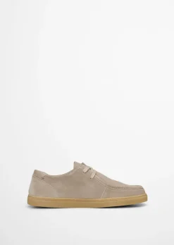 Slipper Model Karo im Wallabee-Stil aus Veloursleder