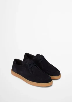 Slipper Model Karo im Wallabee-Stil aus Veloursleder