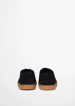 Slipper Model Karo im Wallabee-Stil aus Veloursleder