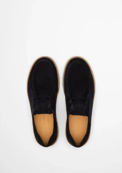 Slipper Model Karo im Wallabee-Stil aus Veloursleder