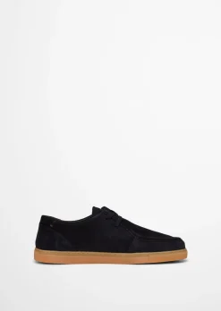 Slipper Model Karo im Wallabee-Stil aus Veloursleder