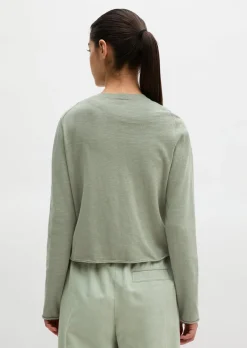 Slub-Cardigan regular aus Organic Cotton-Leinen-Mix